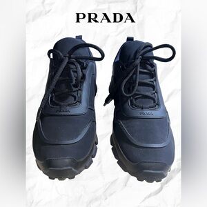 Prada Men's Black Soft Gabardine Sneakers